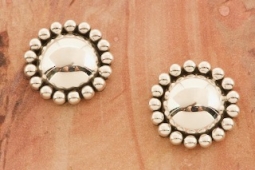 Artie Yellowhorse Rising Sun Sterling Silver Post Earrings